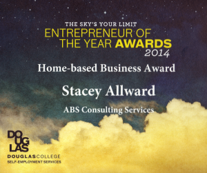 Douglas College Entrepreneur of the Year – Home-based Business Award 2014